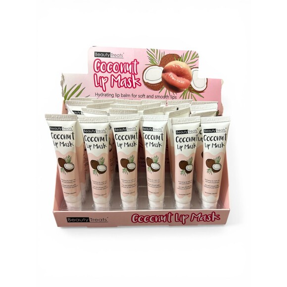 Other - Beauty Treats Coconut Lip Mask Hydrating Lip Balm 24pc Full Retail Display Set